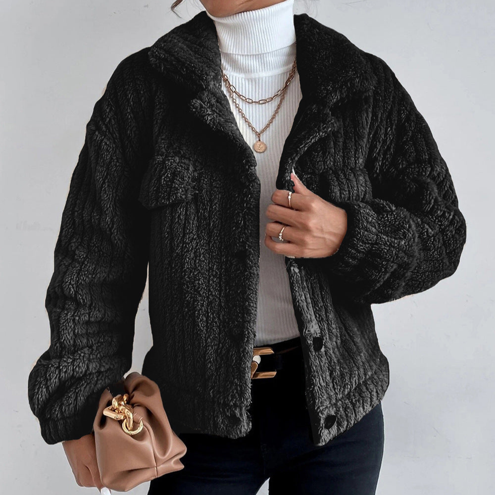 Emely - Flauschige Damenjacke aus Teddyfell