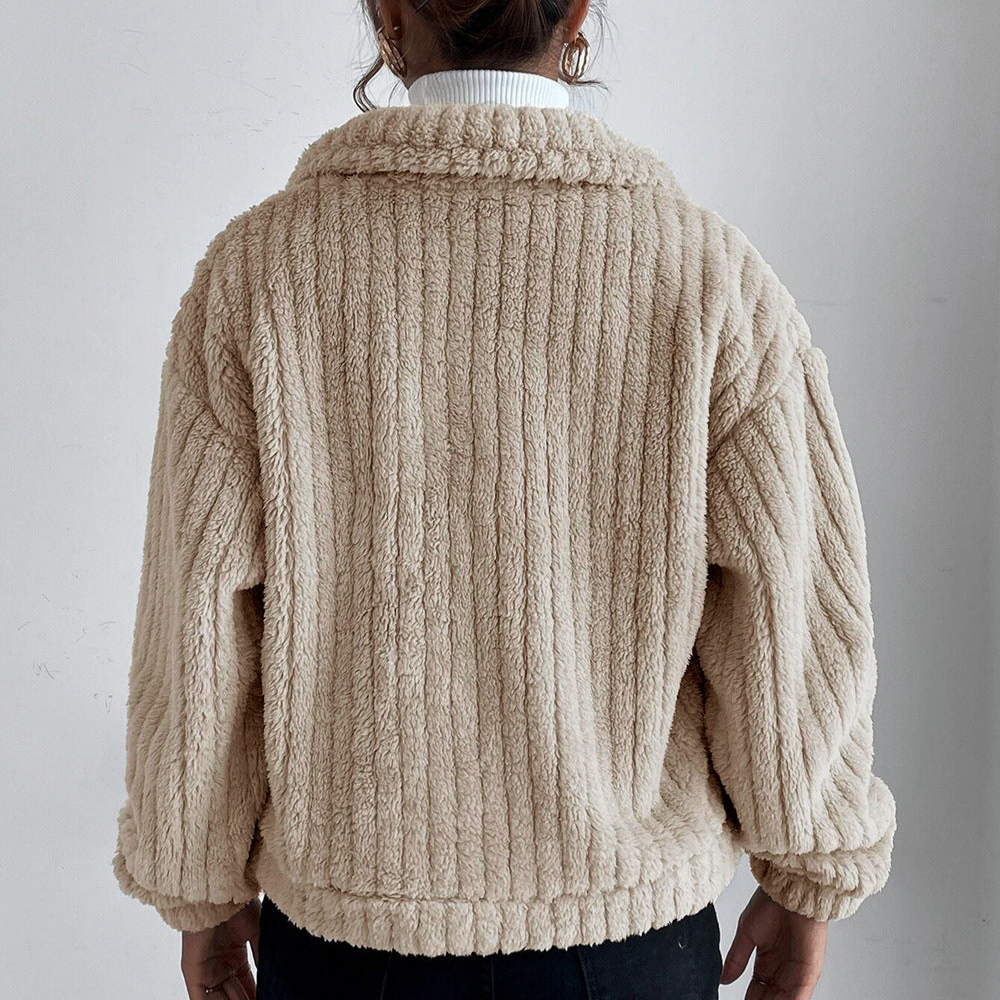 Emely - Flauschige Damenjacke aus Teddyfell