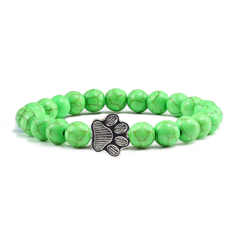 Finley - pearl bracelet with paw trailer | Silver