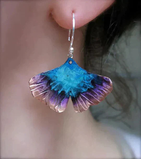 Acosta - Boho earrings with a blue butterfly made of 925 silver