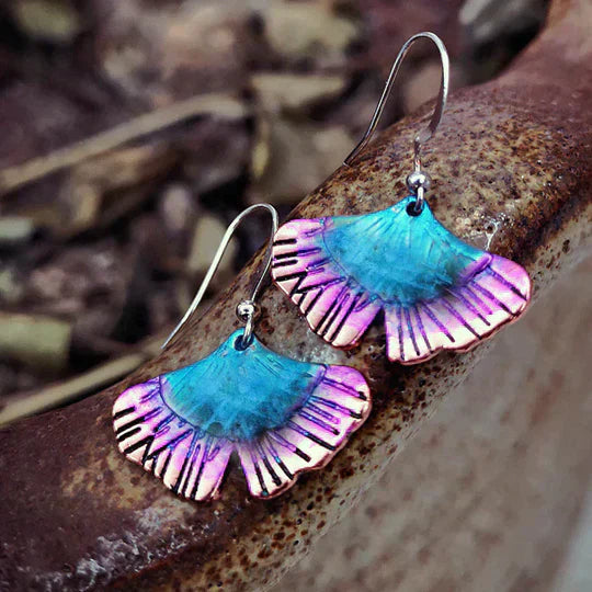 Acosta - Boho earrings with a blue butterfly made of 925 silver
