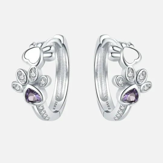 Gracie - Patte Huggie earrings made of silver
