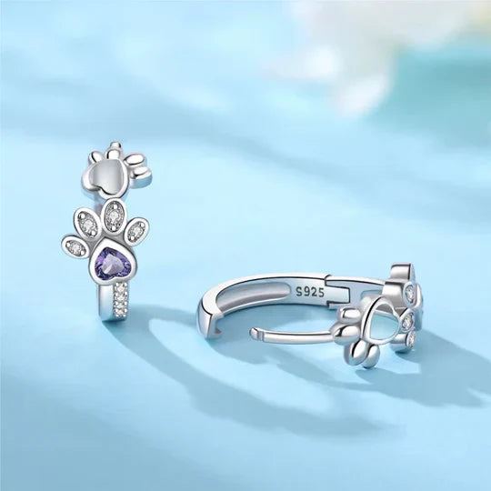 Gracie - Patte Huggie earrings made of silver