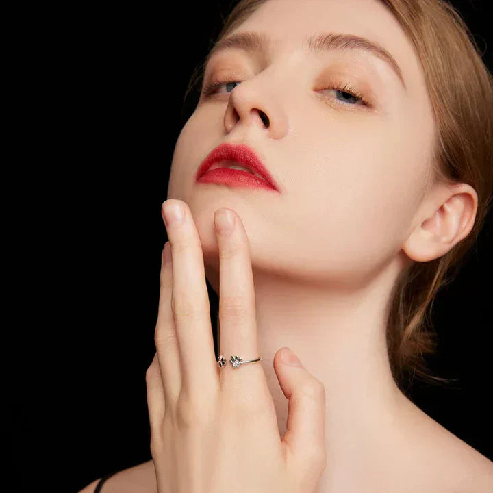 Irving - Adjustable with Zirconia & Emaille | Silver
