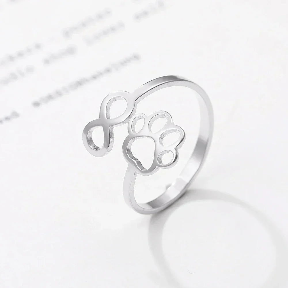 Chloe - Adjustable infinity paws made of silver and gold