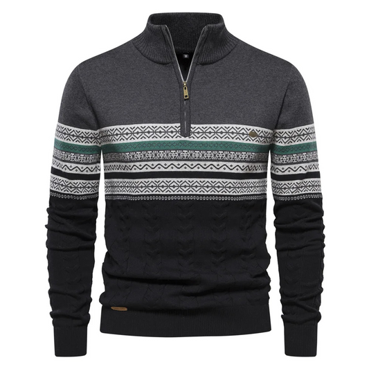 Toby - Norwegerpullover mit Halbzip