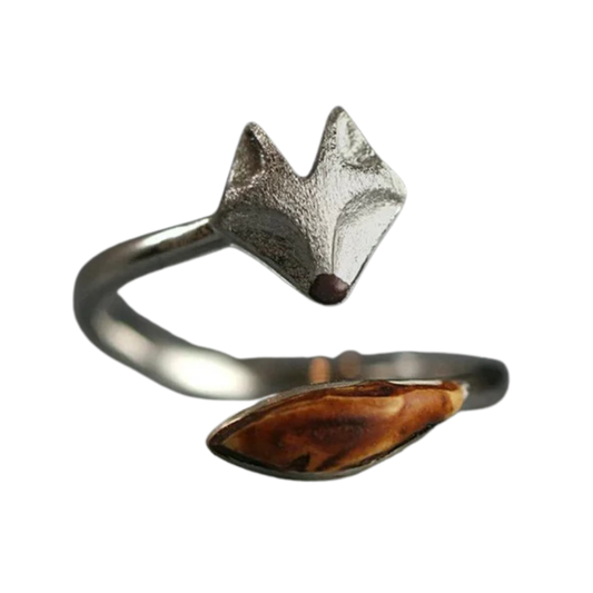 Segal - Open vintage fox ring | Silver