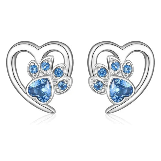 Maisy - Heart-paw earrings