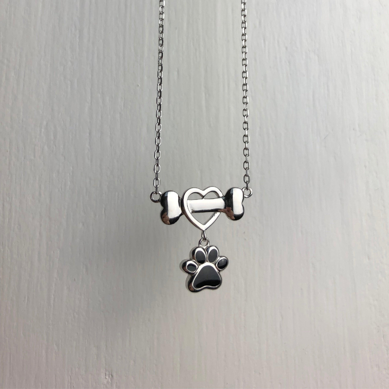 Marisha - Delicate silver paw necklace | Silver