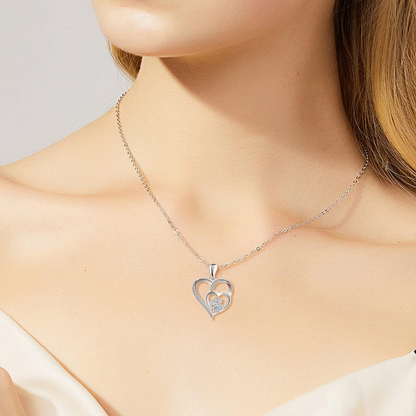 Inolt - Paw & heart necklace in silver