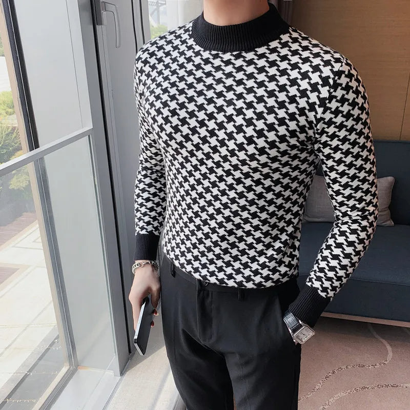 Max: Stilvoller Herrenpullover im Karomuster – Eleganter Komfort für Kalte Tage-2
