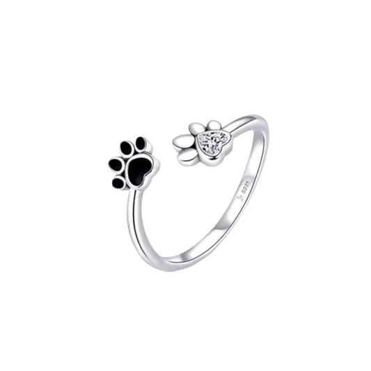 Irving - Adjustable with Zirconia & Emaille | Silver