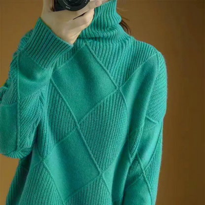 Veronika - Strickpullover in Smaragdgrün