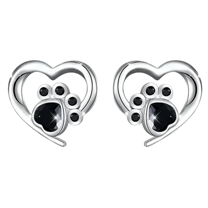 Nina - cardiac paw earpluged with black silver