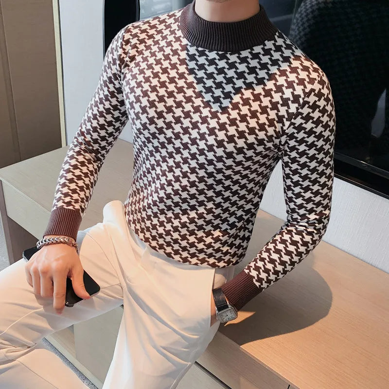 Max: Stilvoller Herrenpullover im Karomuster – Eleganter Komfort für Kalte Tage-4