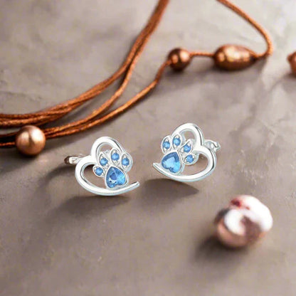 Maisy - Heart-paw earrings