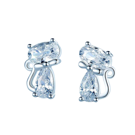 Ivy- Vintage tissue earrings with zirconia | Silver