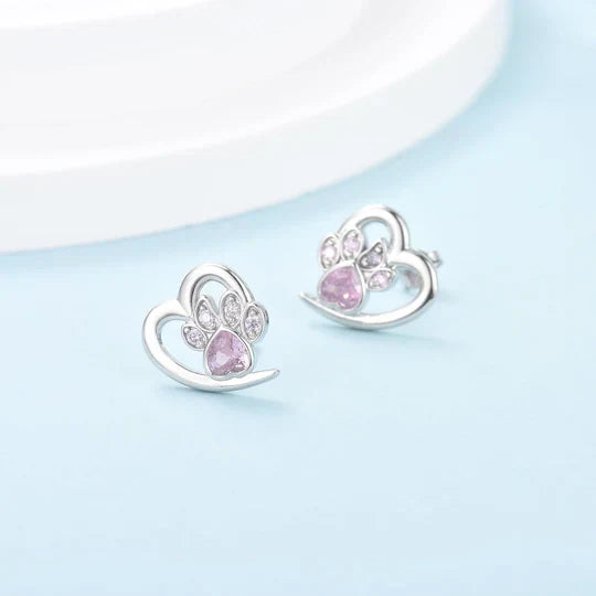 Maisy - Heart-paw earrings