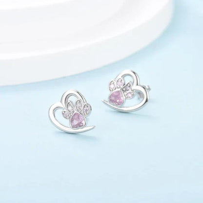 Maisy - Heart-paw earrings