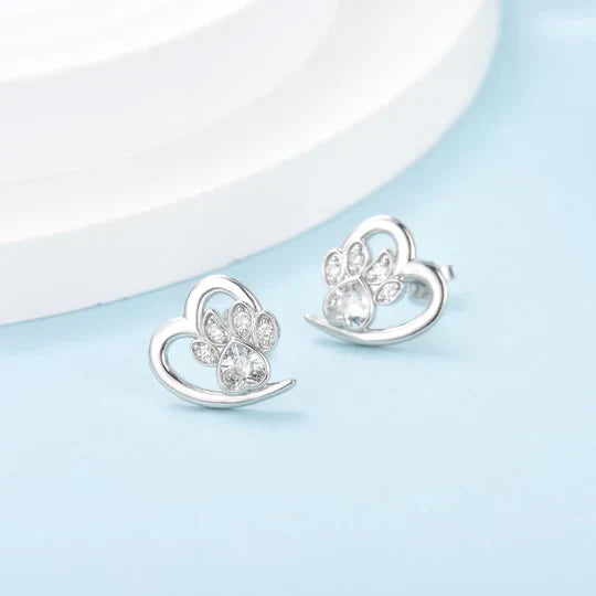 Maisy - Heart-paw earrings