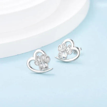 Maisy - Heart-paw earrings