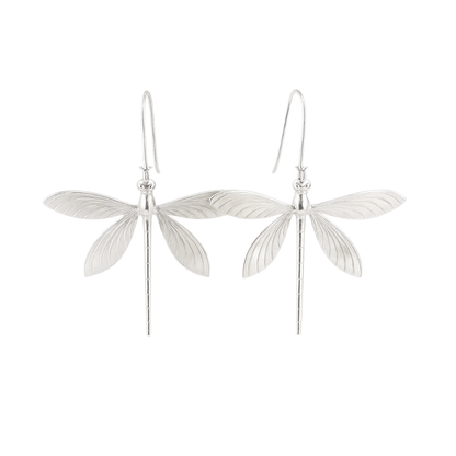 Adley - Vintage dragonfly earrings made of silver