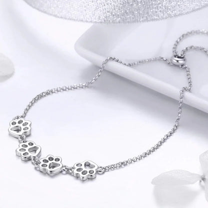 Lillian - Adjustable paw strap made of 925 silver and gold