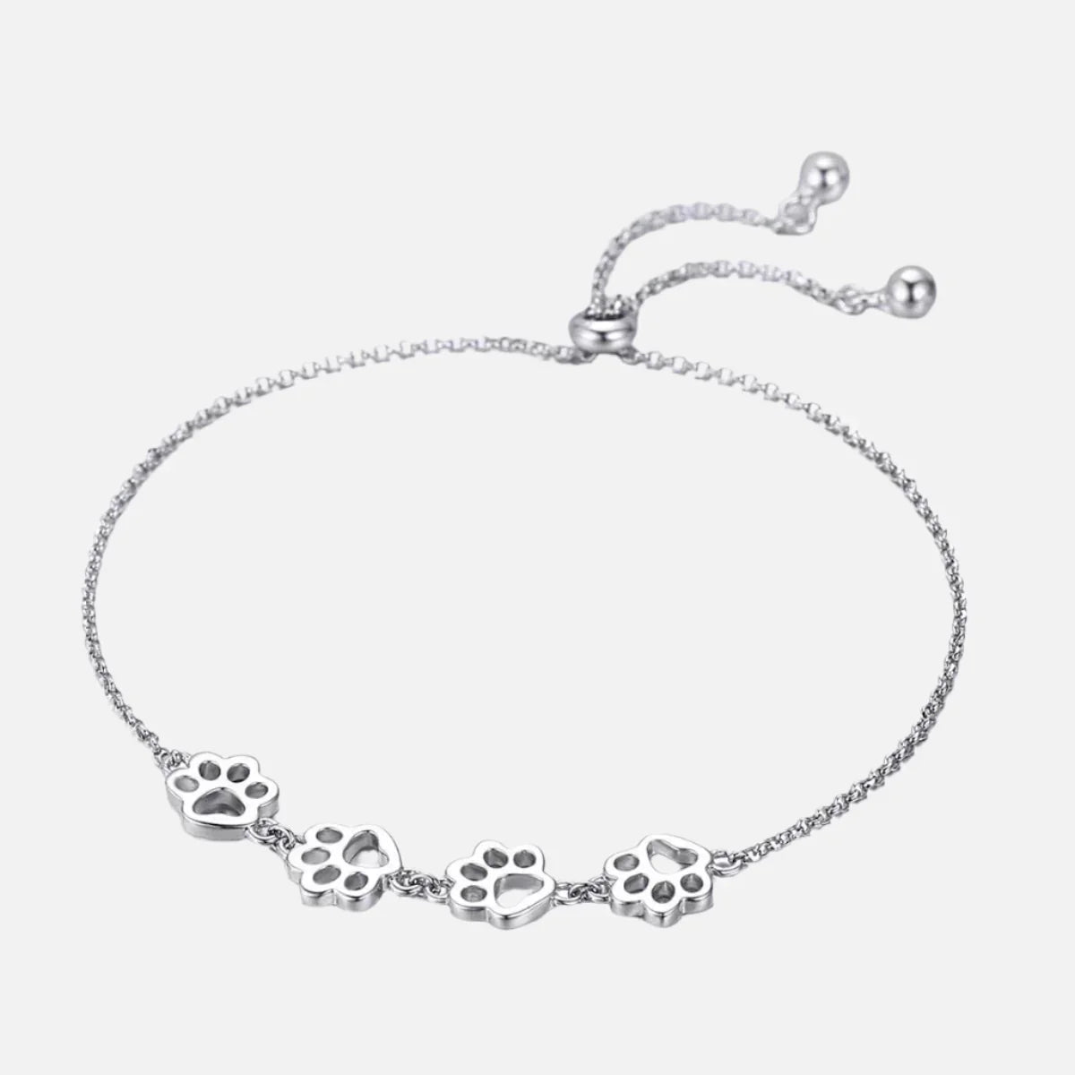 Lillian - Adjustable paw strap made of 925 silver and gold