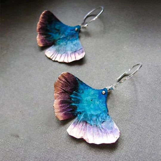 Acosta - Boho earrings with a blue butterfly made of 925 silver