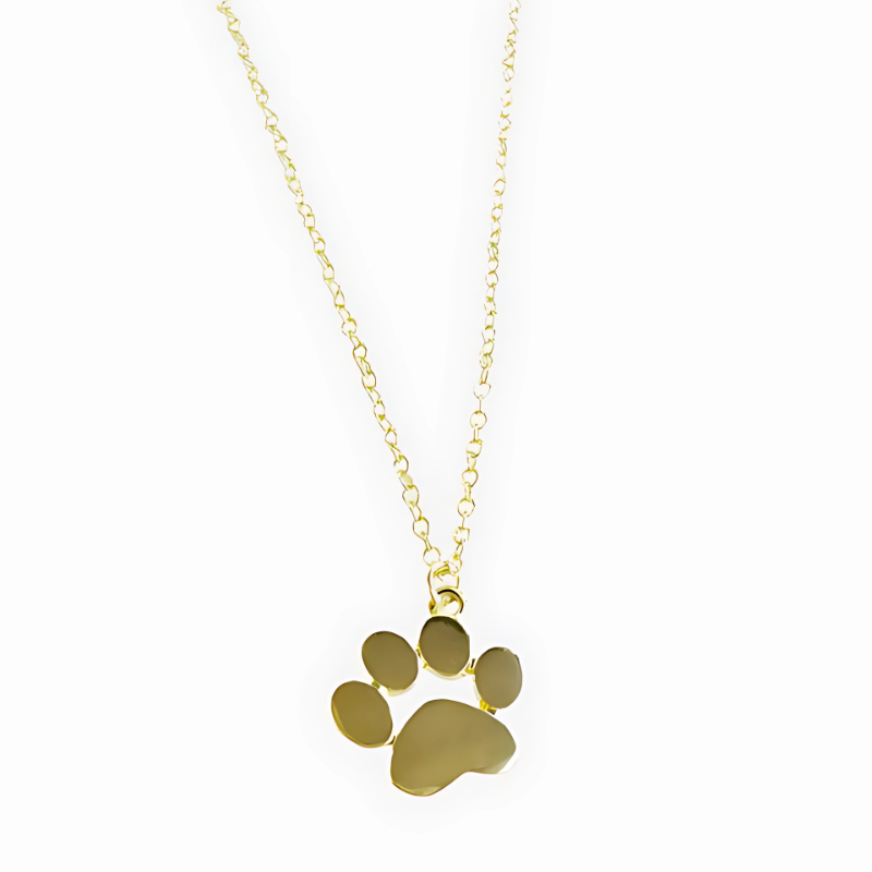 Breona - Gold-plated necklace with paw pendant