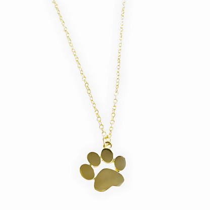Breona - Gold-plated necklace with paw pendant