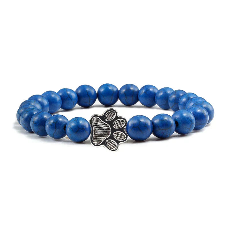 Finley - pearl bracelet with paw trailer | Silver