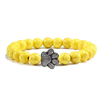 Finley - pearl bracelet with paw trailer | Silver