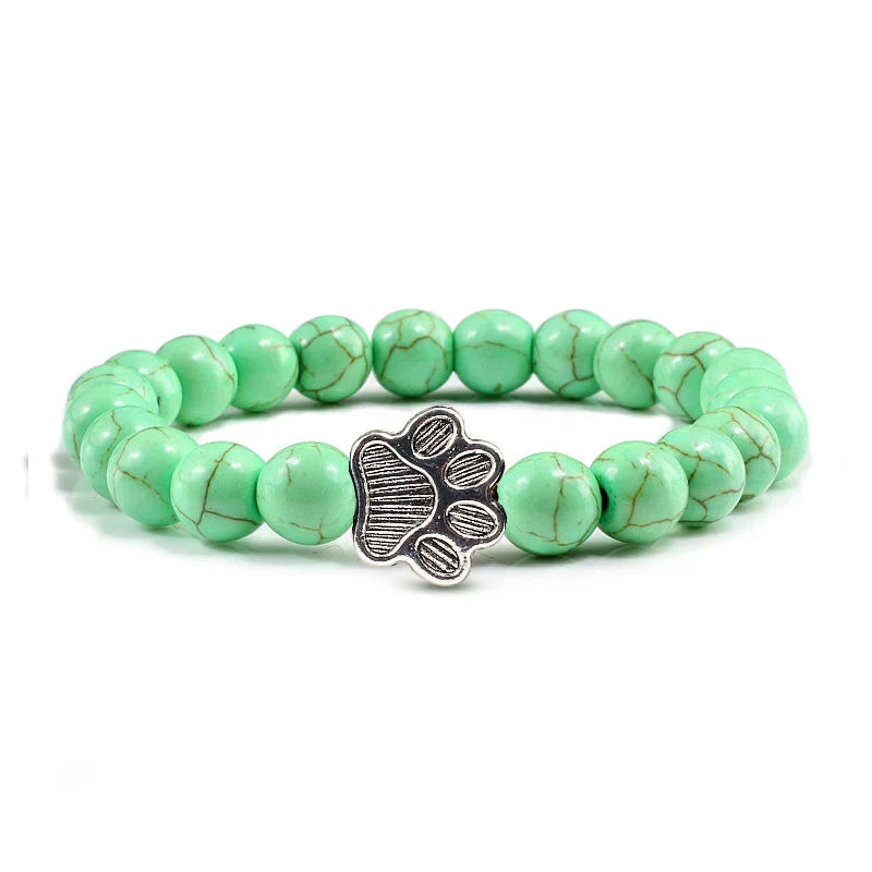 Finley - pearl bracelet with paw trailer | Silver