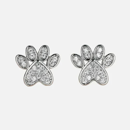 Arielle - Heart-shaped paw ear plug | Silver