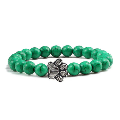 Finley - pearl bracelet with paw trailer | Silver