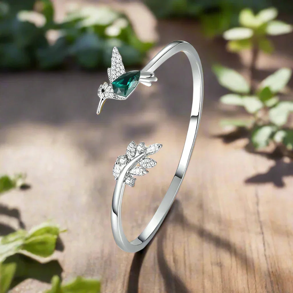Gale - Adjustable Kolibri ring with a breed diamond | Silver