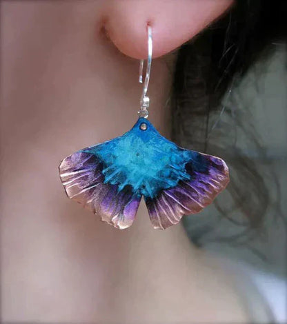 Acosta - Boho earrings with a blue butterfly made of 925 silver