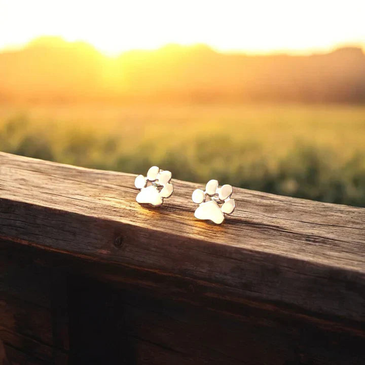 Megan - Hypoallergenic paw earrings made of Gold