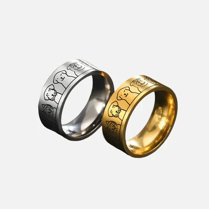 Kira - wide gold and silver ring | Silver and gold