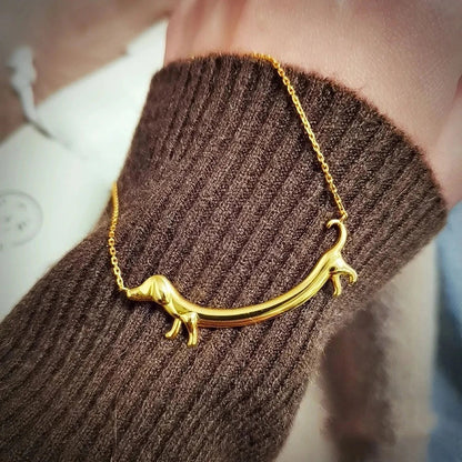 Gold-Tone Dachshund Necklace 3