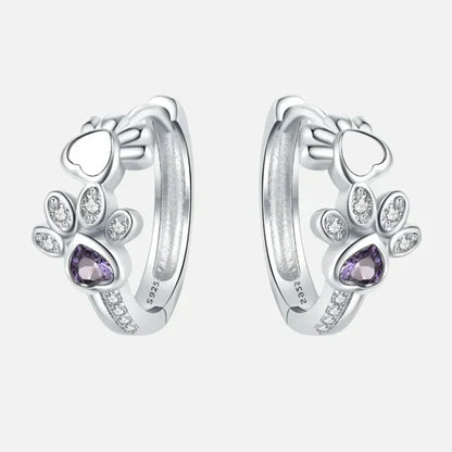 Gracie - Patte Huggie earrings made of silver