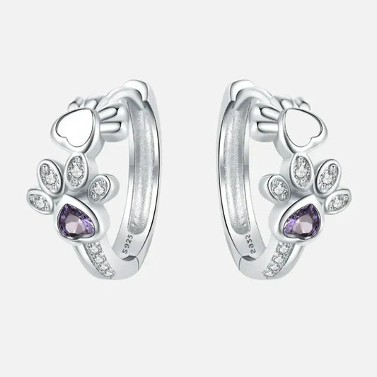 Gracie - Patte Huggie earrings made of silver