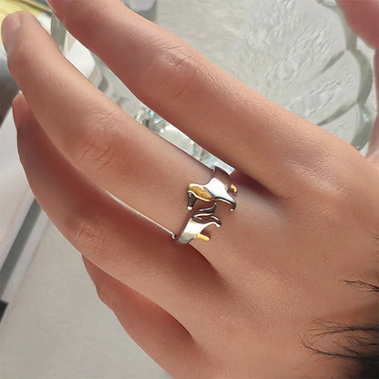 Tillsley - Adjustable dachshund ring made of 925 silver
