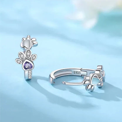 Gracie - Patte Huggie earrings made of silver