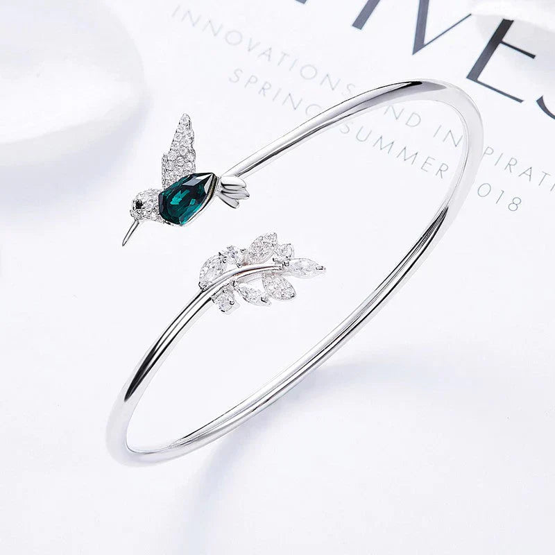 Gale - Adjustable Kolibri ring with a breed diamond | Silver