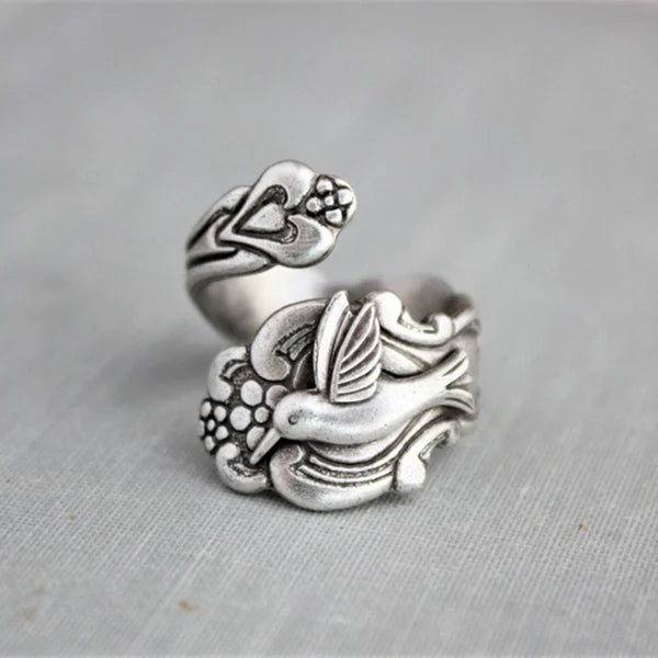 Rylee - Kolibri blossom ring in silver