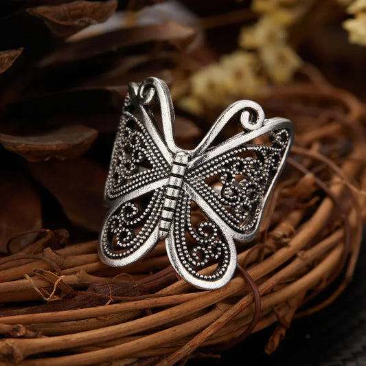 Vintage butterfly ring made of silver - Teagan | Silver