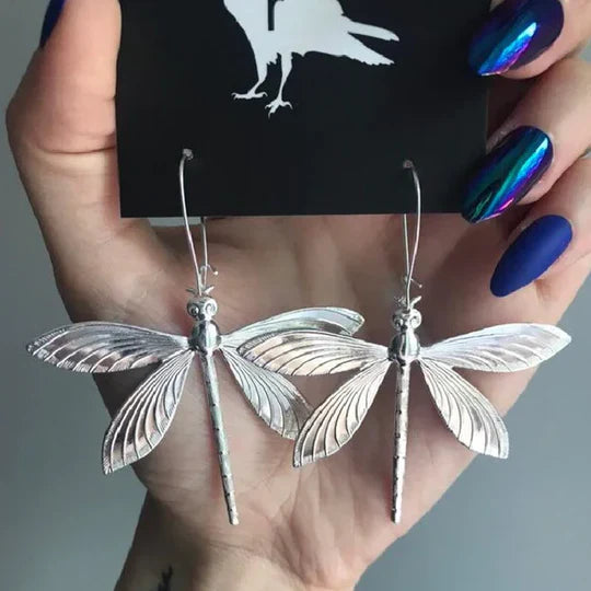 Adley - Vintage dragonfly earrings made of silver