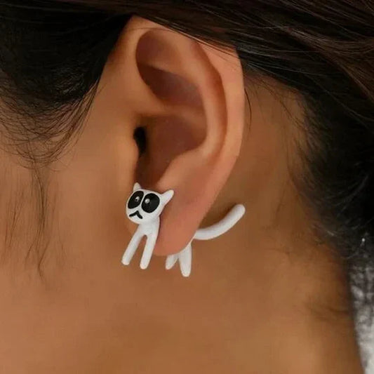 Gilmore - Vintage tissue earrings in white